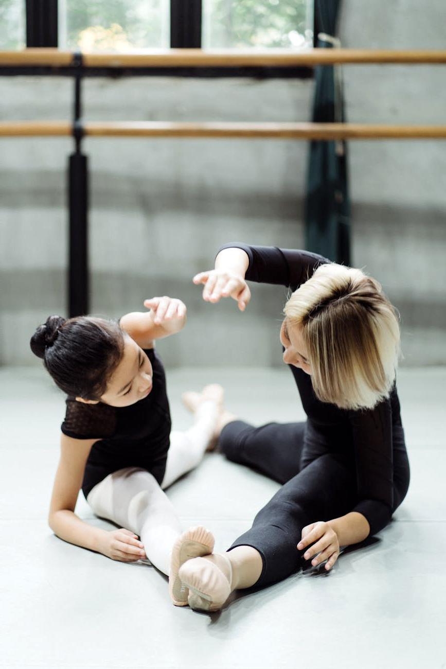 Professional dance coach in studio